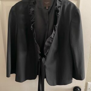The Limited Women's Black Ruffle Blazer